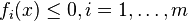 f_i(x) \le 0 , i = 1,\ldots,m