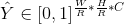 \hat{Y}\in [0,1]^{\frac{W}{R}*\frac{H}{R}*C}