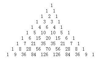 以最简单的思想用javascript实现杨辉三角_第1张图片