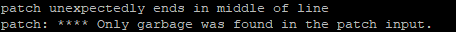 patch格式错误