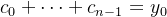 c_0+\cdots+c_{n-1}=y_0