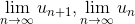 \lim_{n \to \infty }u_{n+1},\lim_{n \to \infty }u_{n}