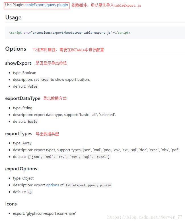 BootStrapTable的TableExport数据导出插件的使用_第4张图片