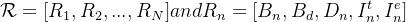 \mathcal{R}=[R_1,R_2,...,R_N] and R_n=[B_n, B_d, D_n,I_n^t, I_n^e]