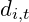 \small d_{i,t}