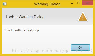 warning dialog