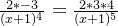 \frac{2*-3}{(x+1)^{4}}=\frac{2*3*4}{(x+1)^{5}}