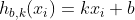 h_{b,k}(x_{i}) = kx_{i}+b