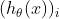 (h_{\theta}(x))_{i}