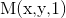 $M(x,y,1)$