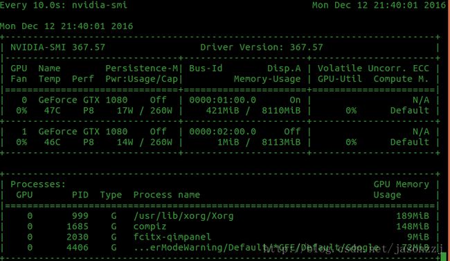 watch -n 10 nvidia-smi