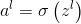 a^{l}=\sigma \left ( z^{l} \right )