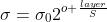 \sigma =\sigma_{0}2^{o+\frac{layer}{S}}