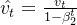 \hat{v_t} = \frac{v_t}{1-\beta^t_2}