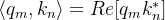 \langle q_m, k_n \rangle = Re[q_mk^*_n]