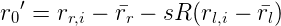 \large {r_0}'=r_{r,i}-\bar{r_r}-sR(r_{l,i}-\bar{r_l})