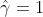 \hat{\gamma }=1