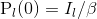 $P_{l}(0)=I_{l} / \beta$