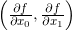 \Bigl(\frac{\partial f}{\partial x_0},\frac{\partial f}{\partial x_1}\Bigr)