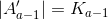 |A_{a-1}'|=K_{a-1}