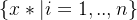 \{x*| i=1,.., n\}