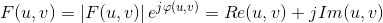 F(u,v)=\left | F(u,v) \right |e^{j\varphi (u,v)}=Re(u,v)+jIm(u,v)