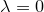 \small \lambda =0