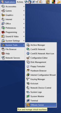 VMware Server Menu