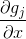 \frac{\partial g_j}{\partial x}