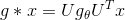 g*x=Ug_\theta U^Tx