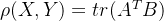 \rho(X,Y)=tr(A^T B)