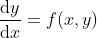 \frac{\mathrm{d} y}{\mathrm{d} x}=f(x,y)