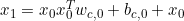 x_1=x_0x_0^Tw_{c,0}+b_{c,0}+x_0