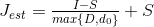 J_{est}=\tfrac{I-S}{max\left \{ D,d_{0} \right \}}+S