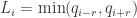 L_{i} = \min(q_{i-r},q_{i+r})