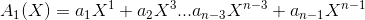 A_1(X)=a_{1}X^1+a_2X^3 ...a_{n-3}X^{n-3}+a_{n-1}X^{n-1}