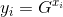 y_{i}=G^{x_{i}}