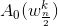 A_0(w_\frac{n}{2}^k)