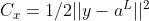 C_x=1/2||y-a^L||^2