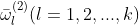 \bar{\omega }_{l}^{(2)}(l=1,2,...,k)