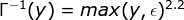 \Gamma ^{-1}(y)=max(y,\epsilon )^{2.2}