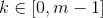 k\in \left [ 0,m-1 \right ]