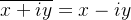 \overline{x+iy}=x-iy