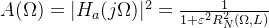 A(\Omega)=|H_a(j\Omega)|^2=\frac{1}{1+\varepsilon^2R^2_N(\Omega,L)}