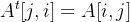 A^{t}[j,i] = A[i,j]