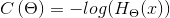 C\left ( \Theta \right )=-log(H_{\Theta }(x))