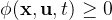 \phi (\mathbf{x},\mathbf{u},t)\geq 0