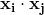 \mathbf{x_i\cdot x_j}