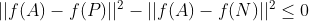 ||f(A)-f(P)||^2- ||f(A)-f(N)||^2\leq 0