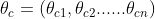 \theta _{c}=(\theta _{c1},\theta _{c2}......\theta _{cn})
